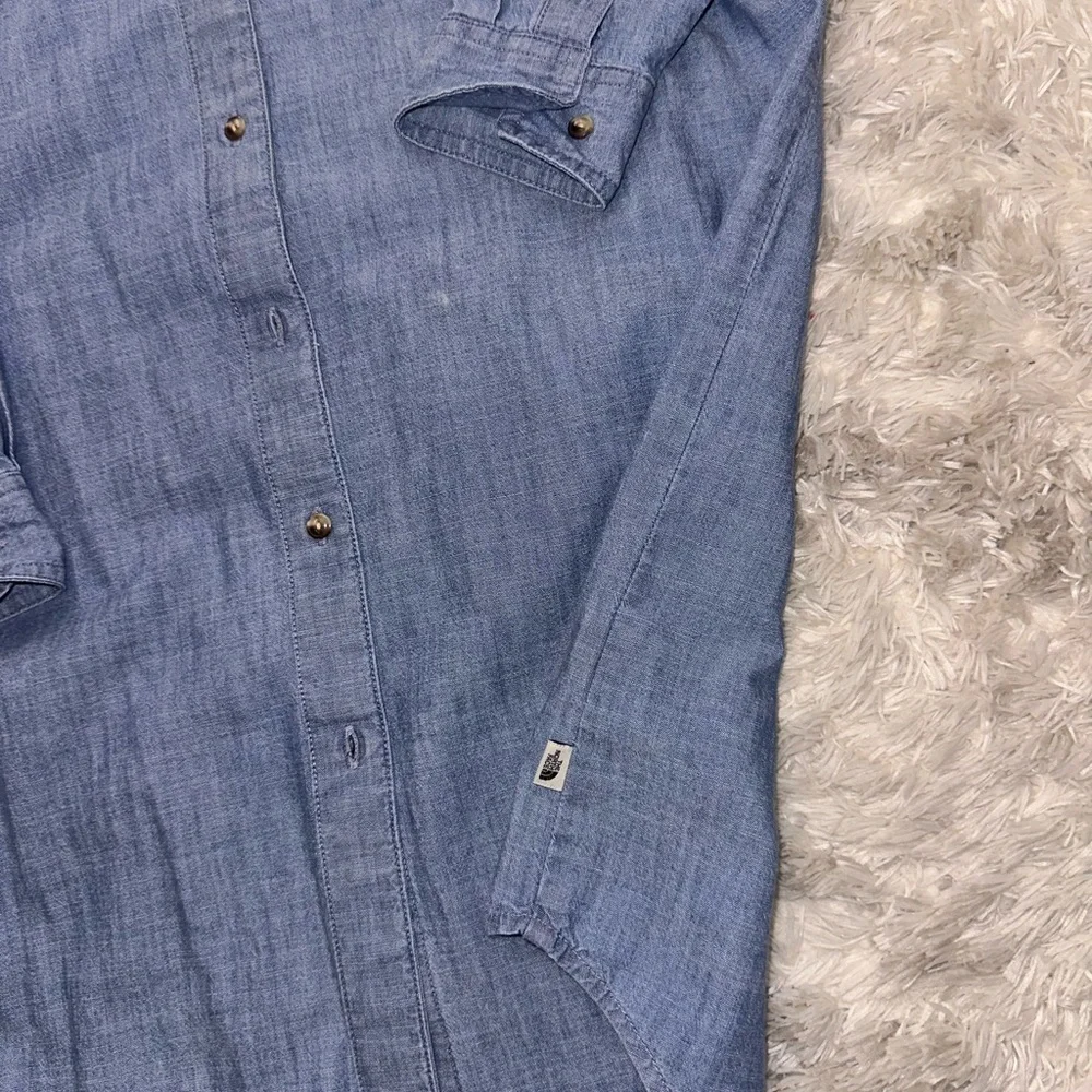 The North Face- Blue Denim Shirt Dress - Picture 7 of 7
